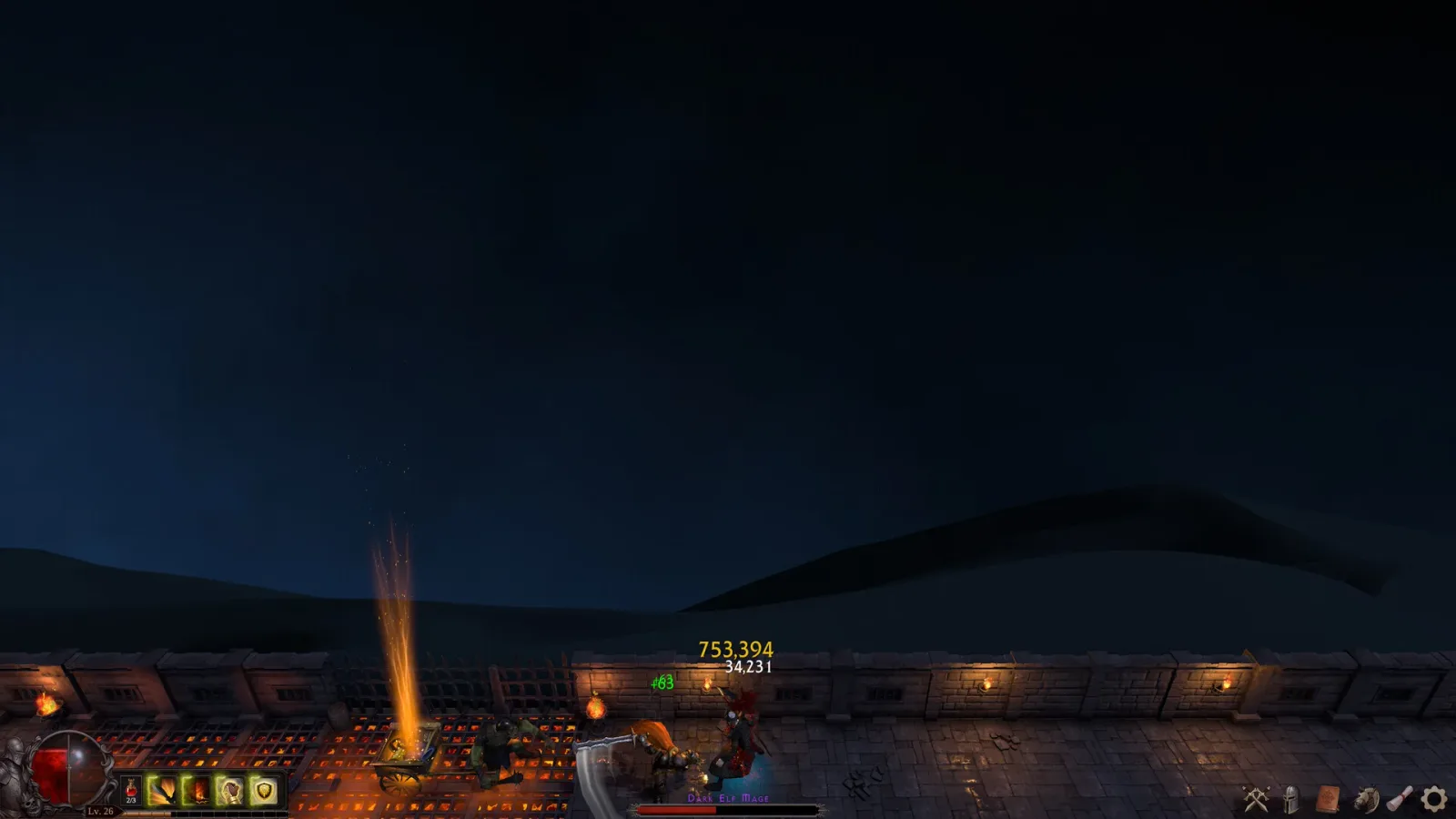 Invest in town in an official Deskrawl gameplay screenshot
